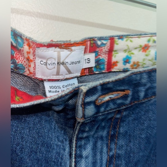 Calvin Klein boho Beaded Cropped Jeans - Picture 2 of 9